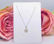 Sterling silver classic daisy charm bracelet and necklace