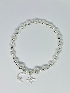 Chunky star and moon bracelet