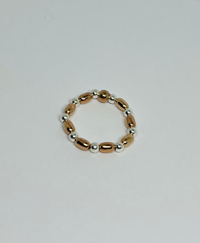 Sterling silver and Rose Gold Vermeil Ring