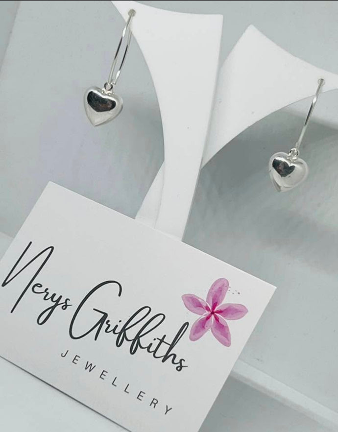 Chunky heart oval spacer bracelet and earrings