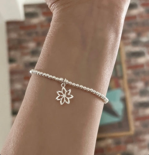Classic Sterling Silver with Lily Charm