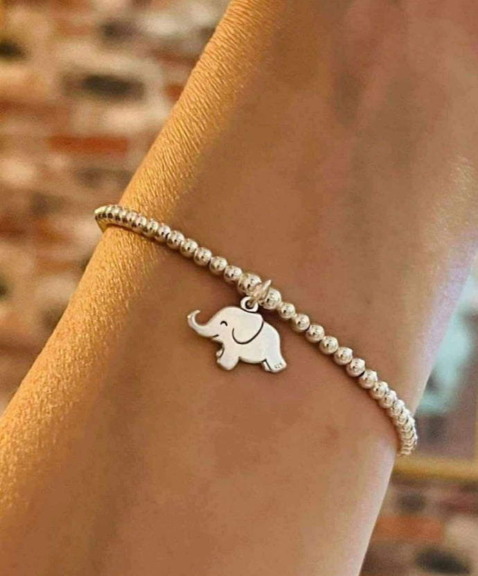 Sterling silver classic bracelet with Elephant charm
