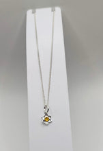 Sterling silver daffodil necklace