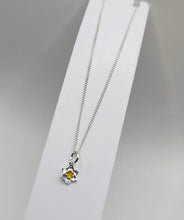 Sterling silver daffodil necklace