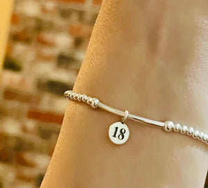 18th Birthday spacer bracelet