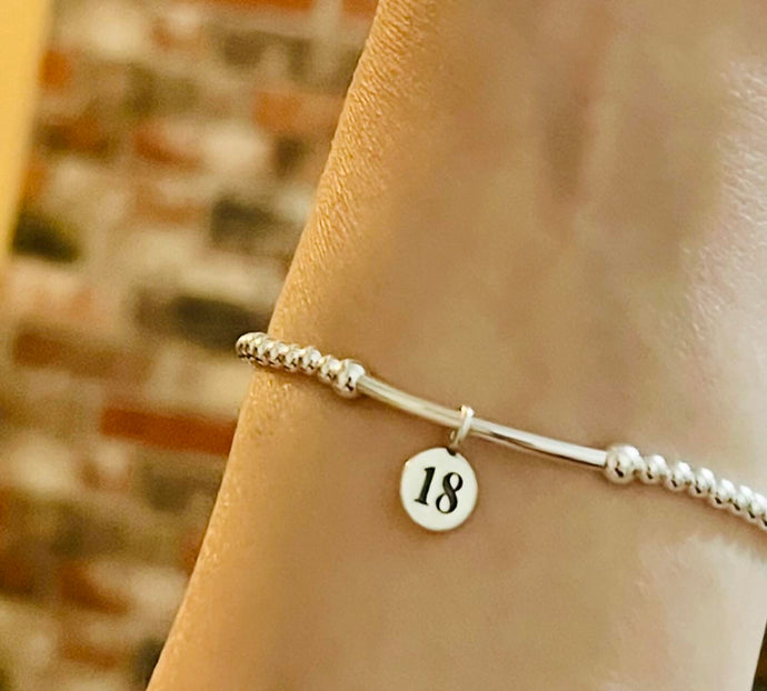 18th Birthday spacer bracelet
