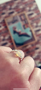 Sterling silver moonstone ring