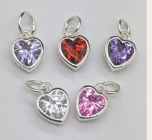 Classic Sterling Silver Bracelet with Light Sapphire Heart Charm