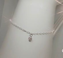 Sterling silver anklet with choice of charm