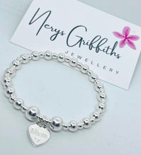 Chunky custom bracelet with engraved heart