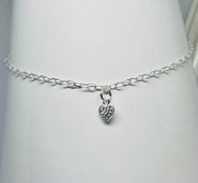 Sterling silver anklet with choice of charm