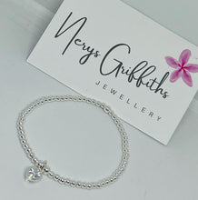 Classic Sterling Silver Bracelet with Light Sapphire Heart Charm