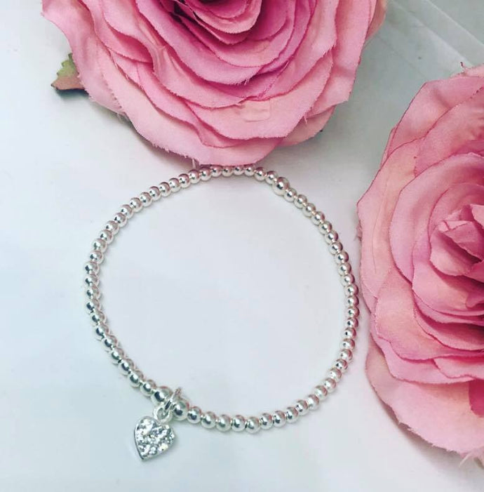 Classic Sterling Silver with Crystal Charm