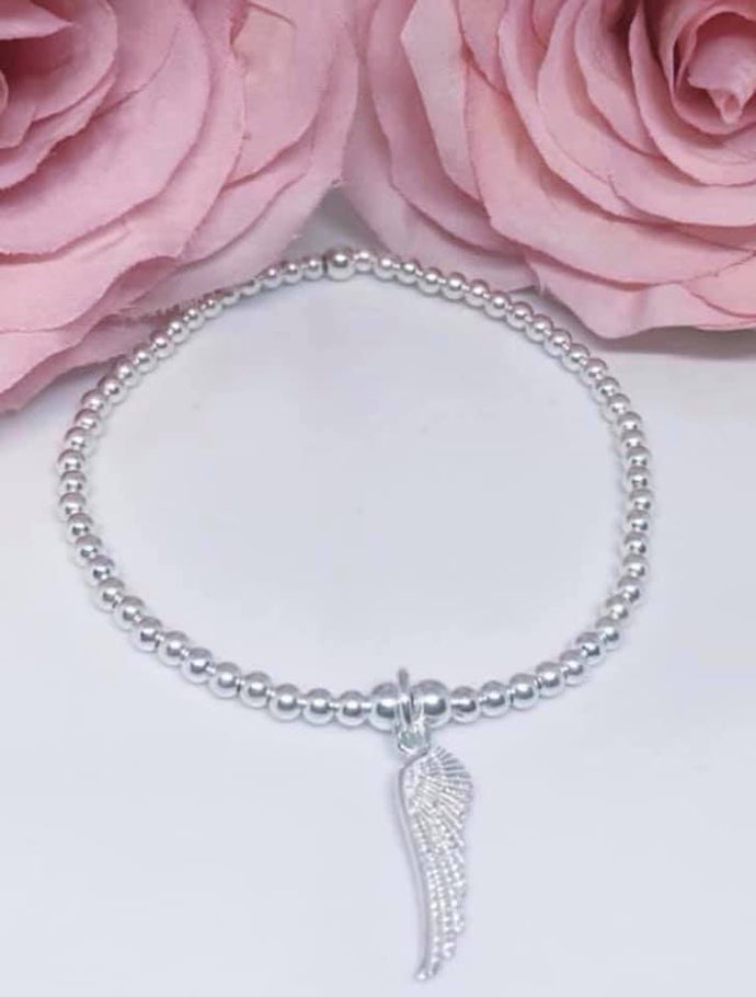 Classic Sterling Silver with Angel Wing Charm