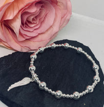 Chunky Ball spacer bracelet with choice of charm