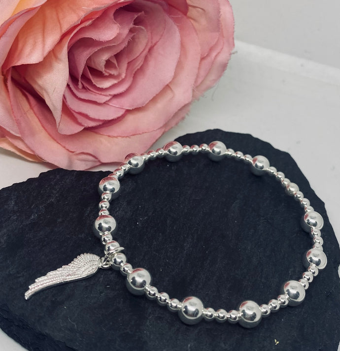 Chunky Ball spacer bracelet with choice of charm