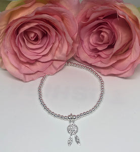 Sterling silver classic dreamcatcher bracelet