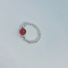 Sterling Silver and with Carnelian Gemstone Ring