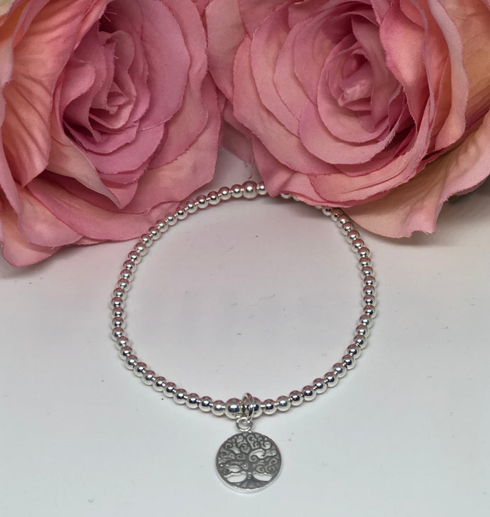 Sterling silver classic tree of life bracelet