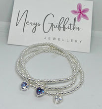 Classic Sterling Silver with Deep Amethyst Heart Charm