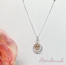 NEW Sterling silver and rose gold vermeil infinity ball necklace
