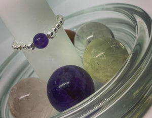 Sterling Silver and Amethyst Gemstone Ring