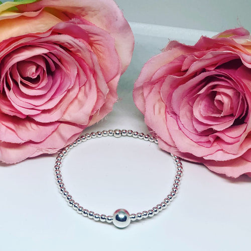 Sterling silver classic ball bracelet