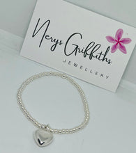 Sterling silver classic bracelet with chunky heart