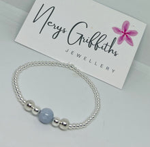 Sterling silver aquamarine statement bracelet and ring set