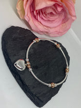Sterling silver and Rose Gold Vermeil Chunky Spacer Bracelet