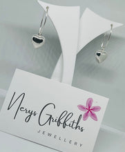 Sterling Silver Chunky Heart Drop Earrings