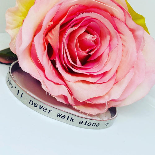 You’ll never walk alone curve bracelet