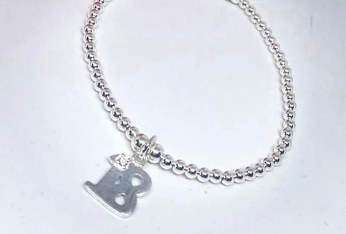 Sterling silver classic bracelet with 18th Birthday charm