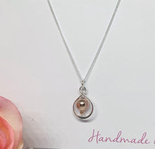 NEW Sterling silver and rose gold vermeil infinity ball necklace