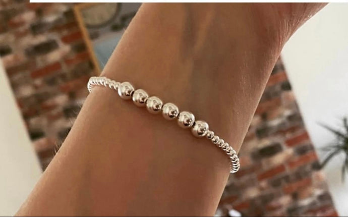 Sterling silver 80th Birthday bracelet