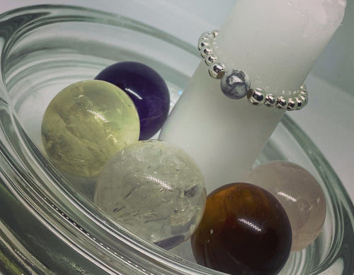 Sterling Silver and Howlite Gemstone Ring