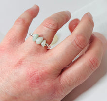Sterling Silver and Amazonite Gemstone Chip Ring