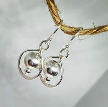 Sterling silver infinity ball earrings