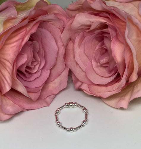 Sterling silver twisted silver stacking ring