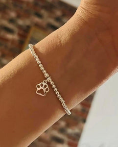 Classic Sterling Silver Bracelet with Open Paw Charm