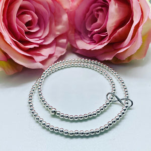 Sterling silver double strand infinity bracelet