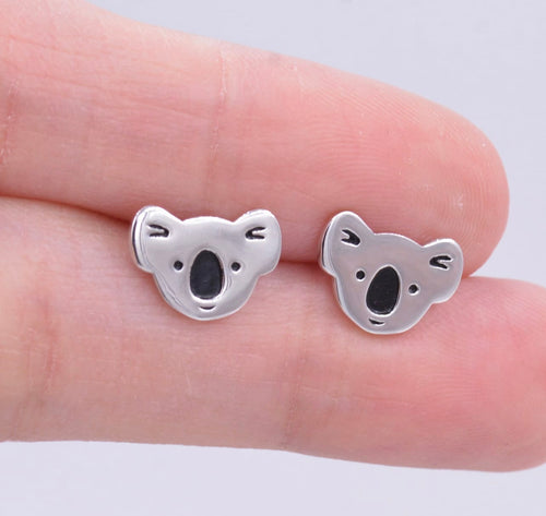 Sterling silver Koala stud earrings