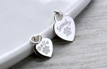 Sterling silver bracelet with personalised heart charm