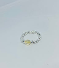 Sterling Silver and with Citrine Gemstone Ring