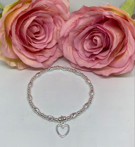 NEW Limited Edition: Sterling silver oval swirly cut bracelet